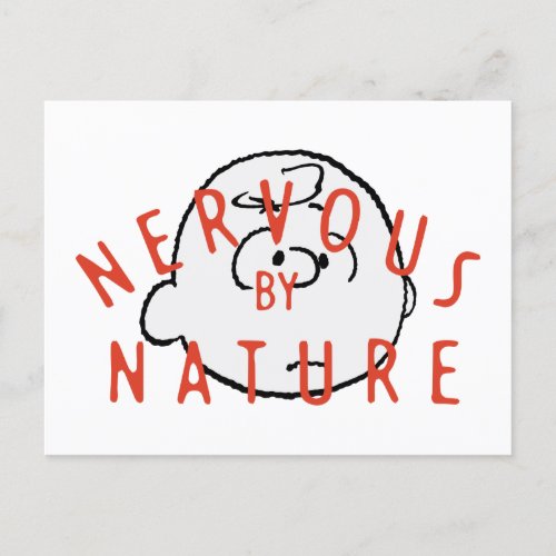 Peanuts  Charlie Brown Nervous By Nature Postcard