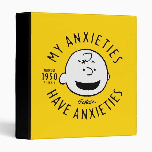 Peanuts | Charlie Brown Nervous Since 1950 3 Ring Binder (Front/Spine)