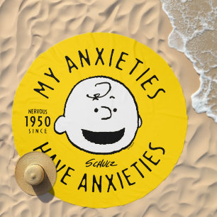 Peanuts Charlie Brown Nervous Since 1950 Beach Towel