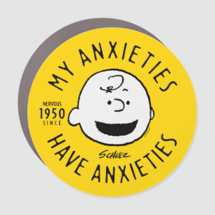 Peanuts   Charlie Brown Nervous Since 1950 Car Magnet