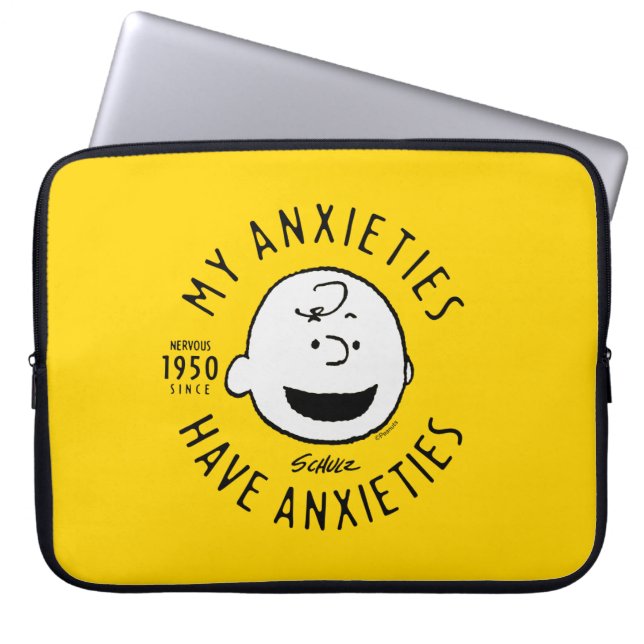 Peanuts | Charlie Brown Nervous Since 1950 Laptop Sleeve (Front)