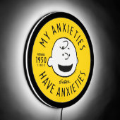Peanuts | Charlie Brown Nervous Since 1950 LED Sign (Angle)
