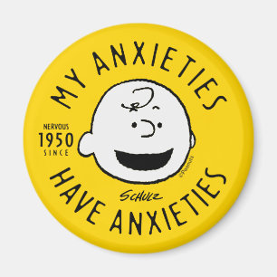 Peanuts Charlie Brown Nervous Since 1950 Magnet