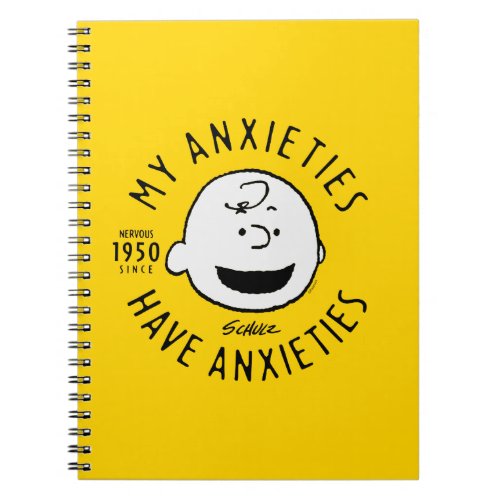 Peanuts  Charlie Brown Nervous Since 1950 Notebook