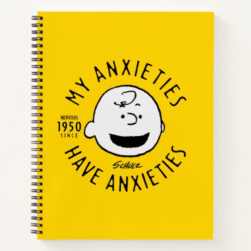 Peanuts  Charlie Brown Nervous Since 1950 Notebook