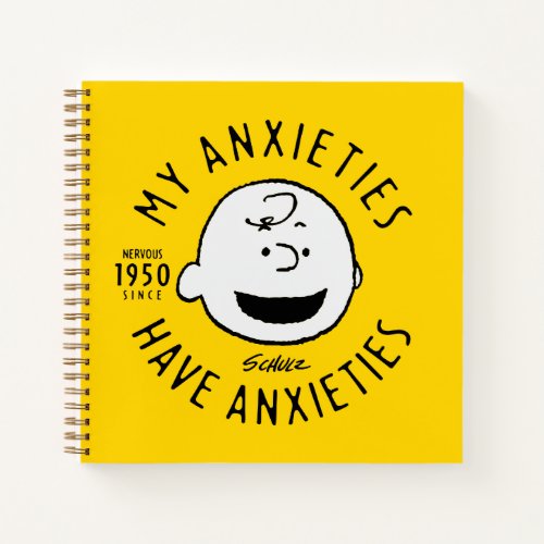 Peanuts  Charlie Brown Nervous Since 1950 Notebook