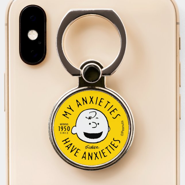 Peanuts | Charlie Brown Nervous Since 1950 Phone Ring Stand (Close Up)