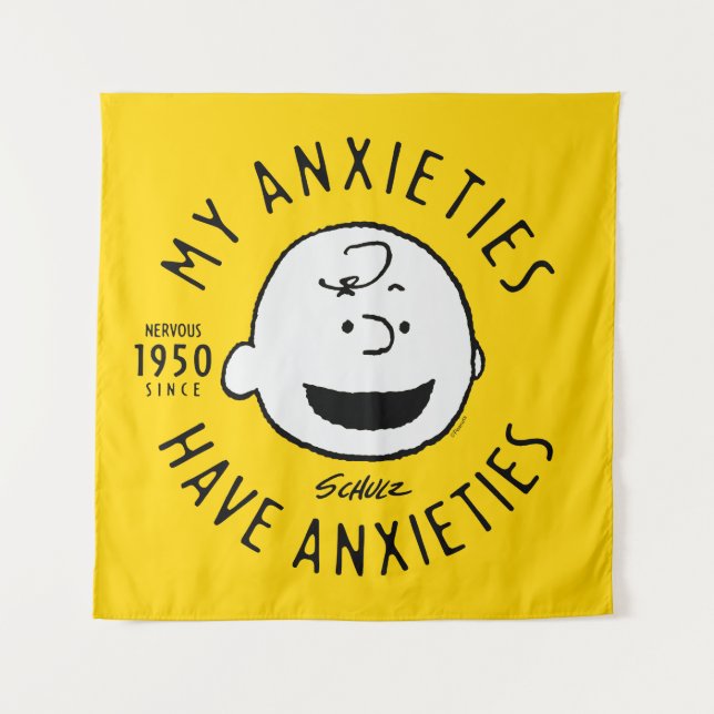 Peanuts | Charlie Brown Nervous Since 1950 Tapestry (Front)