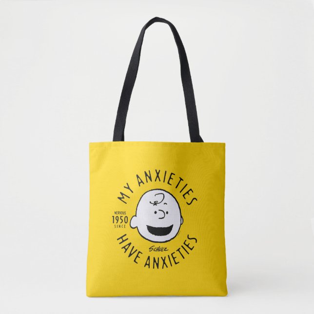 Peanuts | Charlie Brown Nervous Since 1950 Tote Bag (Front)