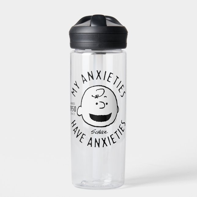 Peanuts | Charlie Brown Nervous Since 1950 Water Bottle (Front)