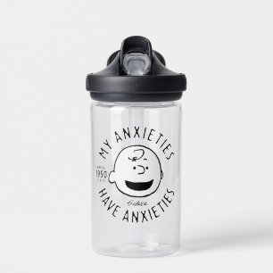 Peanuts   Charlie Brown Nervous Since 1950 Water Bottle