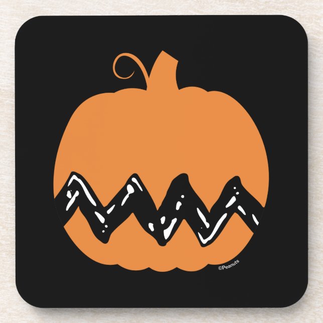 Peanuts | Charlie Brown Orange Pumpkin Beverage Coaster (Front)