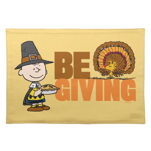 Peanuts | Charlie Brown Pilgrim Cloth Placemat (Front)