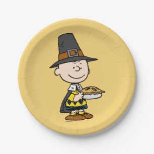 Peanuts   Charlie Brown Pilgrim Paper Plates