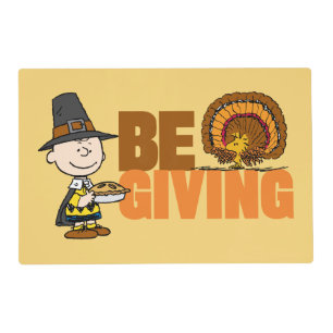 Peanuts   Charlie Brown Pilgrim Placemat