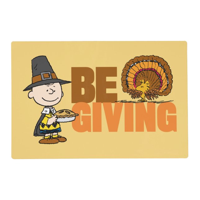 Peanuts | Charlie Brown Pilgrim Placemat (Front)
