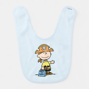 Peanuts Charlie Brown Pirate Halloween Baby Bib