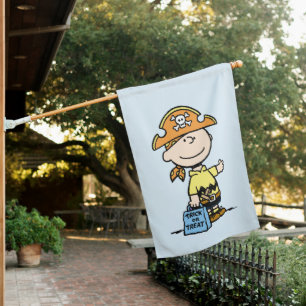 Peanuts Charlie Brown Pirate Halloween House Flag