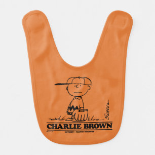 Peanuts Charlie Brown Playing Ball Baby Bib