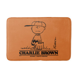 Peanuts Charlie Brown Playing Ball Bath Mat