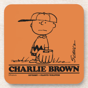 Peanuts Charlie Brown Playing Ball Beverage Coaster