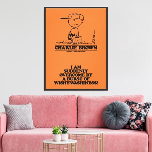 Peanuts  Charlie Brown Playing Ball Canvas Print