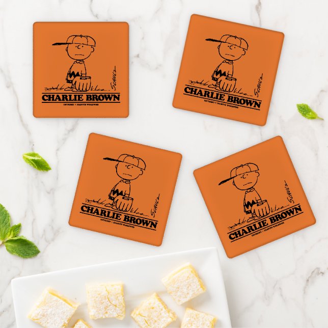 Peanuts | Charlie Brown Playing Ball Coaster Set (In Situ)