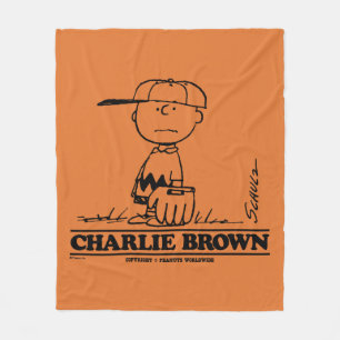 Peanuts Charlie Brown Playing Ball Fleece Blanket