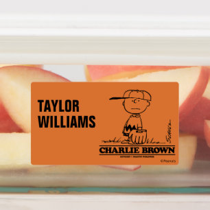 Peanuts Charlie Brown Playing Ball Kids' Labels