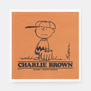 Peanuts   Charlie Brown Playing Ball Napkins