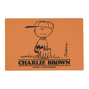 Peanuts   Charlie Brown Playing Ball Placemat