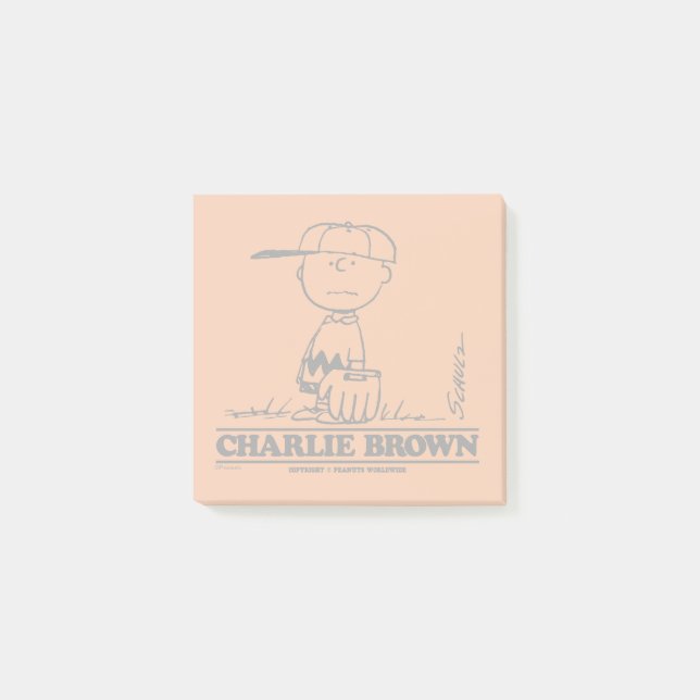 Peanuts | Charlie Brown Playing Ball Post-it Notes (Front)