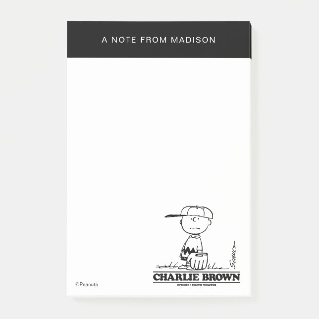 Peanuts | Charlie Brown Playing Ball Post-it Notes (Front)