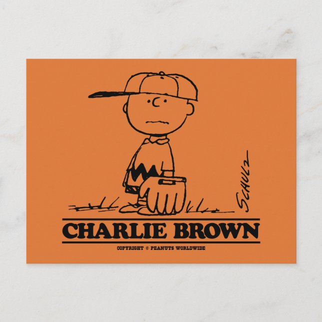 Peanuts | Charlie Brown Playing Ball Postcard (Front)