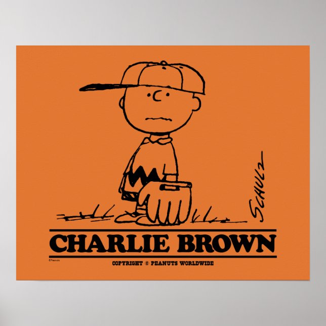 Peanuts | Charlie Brown Playing Ball Poster (Front)