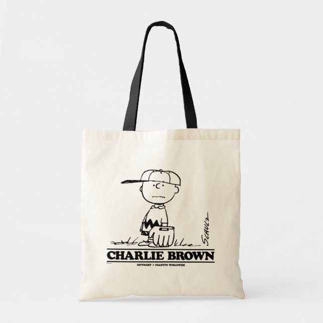 Peanuts | Charlie Brown Playing Ball Tote Bag (Front)