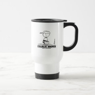 Peanuts Charlie Brown Playing Ball Travel Mug