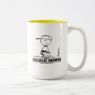 Peanuts Charlie Brown Playing Ball Two-Tone Coffee Mug