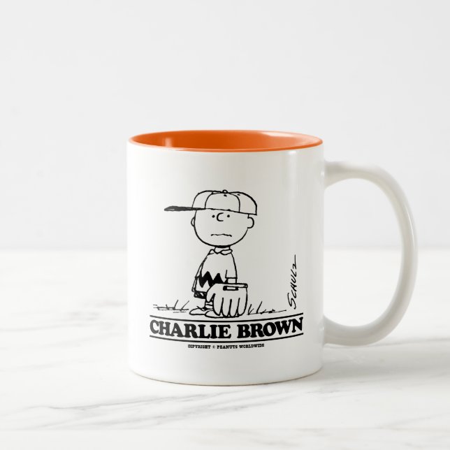 Peanuts | Charlie Brown Playing Ball Two-Tone Coffee Mug (Right)
