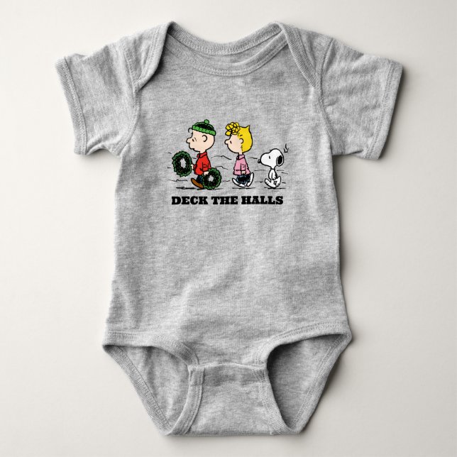 Peanuts | Charlie Brown, Sally & Snoopy Baby Bodysuit (Front)