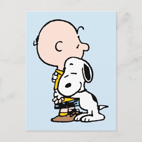 Peanuts  Charlie Brown  Snoopy Hug Postcard