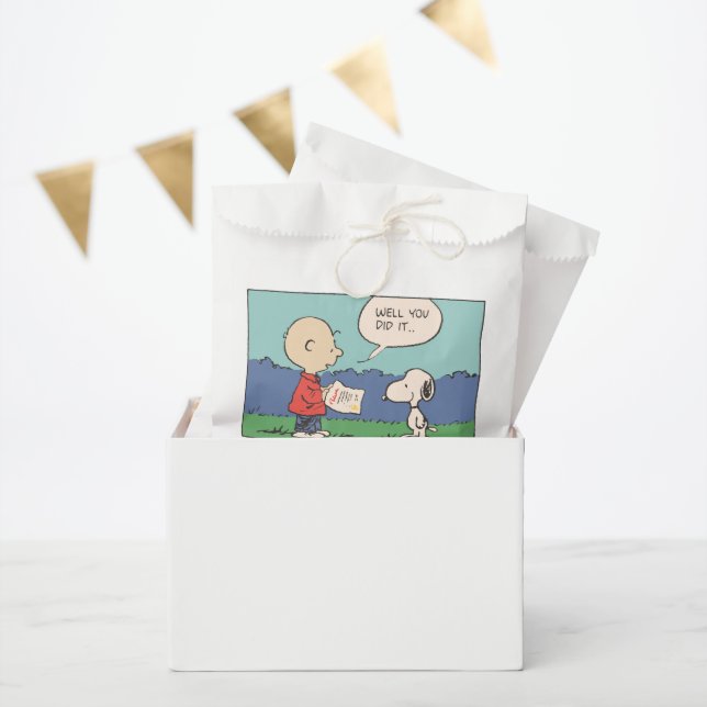 Peanuts Charlie Brown Snoopy Well You Did It Grad Favor Bag (Party)