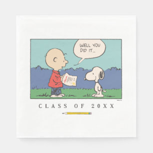 Peanuts Charlie Brown Snoopy Well You Did It Grad Napkins