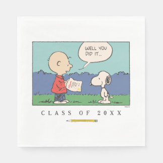 Peanuts Charlie Brown Snoopy Well You Did It Grad Napkins
