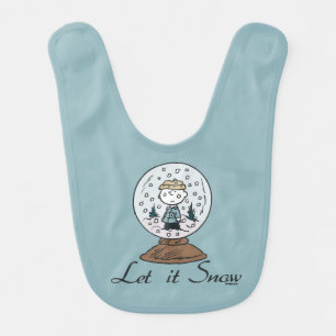 Peanuts Charlie Brown Snow Globe Baby Bib
