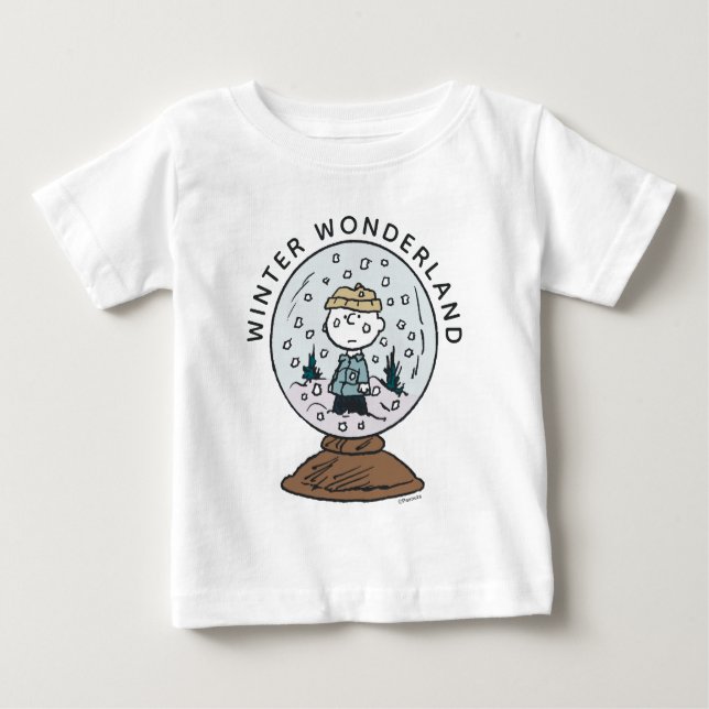 Peanuts | Charlie Brown Snow Globe Baby T-Shirt (Front)
