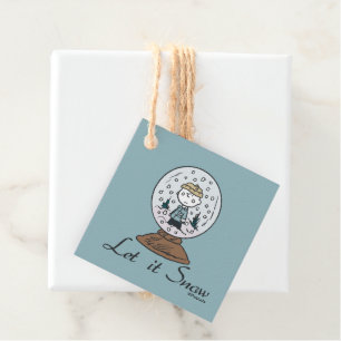 Peanuts Charlie Brown Snow Globe Favor Tags