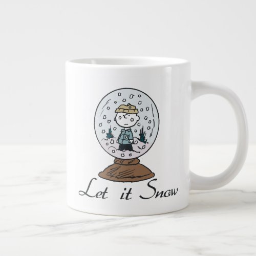 Peanuts  Charlie Brown Snow Globe Giant Coffee Mug