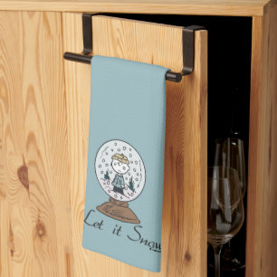 Peanuts Charlie Brown Snow Globe Kitchen Towel