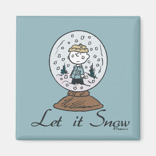 Peanuts Charlie Brown Snow Globe Magnet